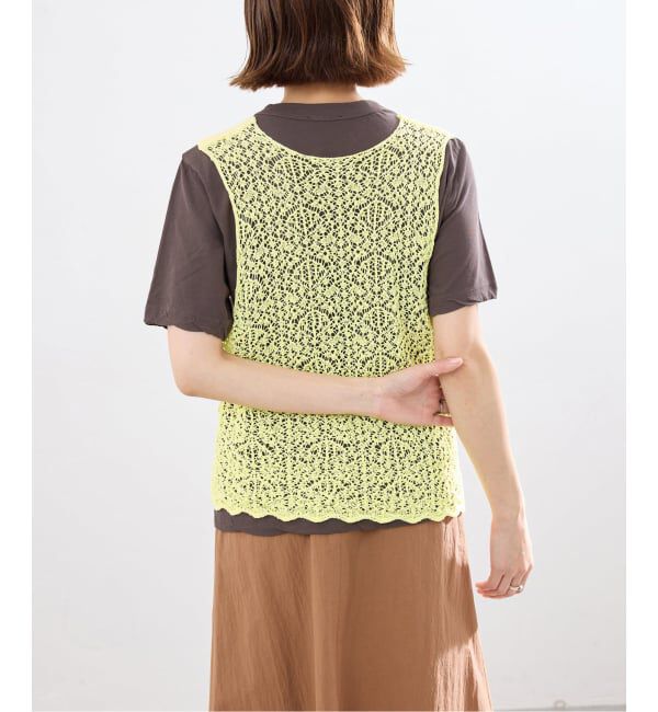 IENA「《追加》enrica/エンリカ レースガラKNIT ニット KNIT 225」|ニット・セーター|
