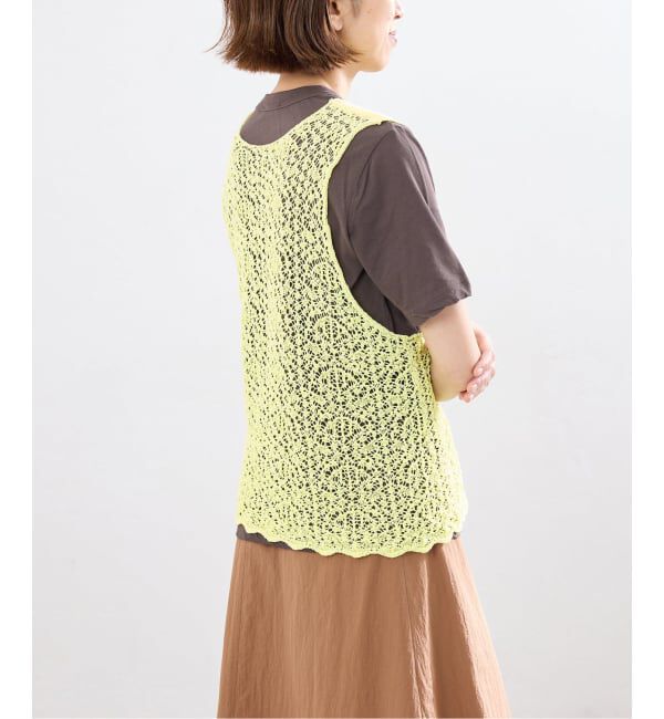IENA「《追加》enrica/エンリカ レースガラKNIT ニット KNIT 225」|ニット・セーター|