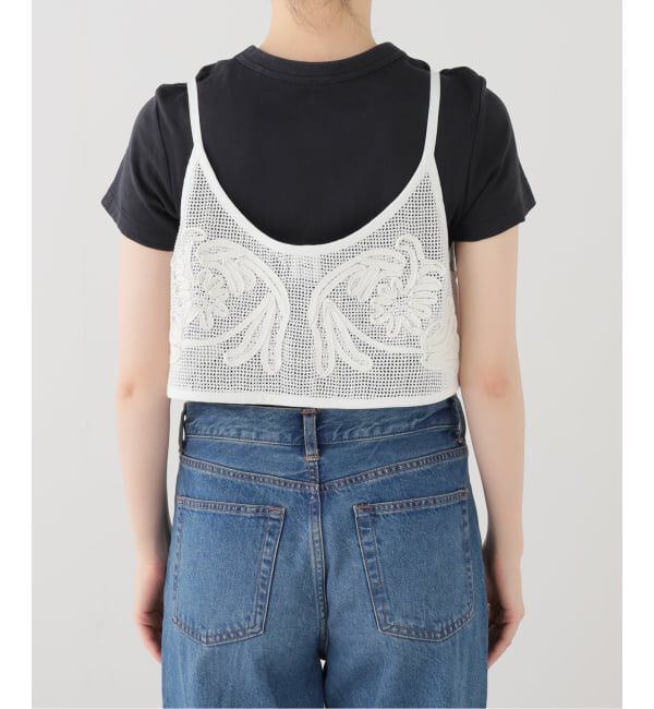 IENA LA BOUCLE「IENA LA BOUCLE メッシュテープ刺繍キャミベスト」|ベスト・ジレ|