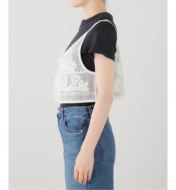 IENA LA BOUCLE「IENA LA BOUCLE メッシュテープ刺繍キャミベスト」|ベスト・ジレ|