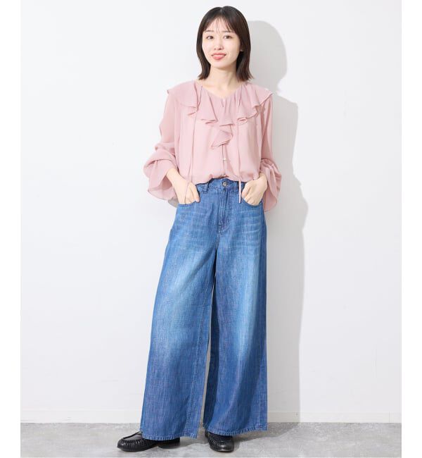 SLOBE IENA「《予約》シアーラッフルブラウス」|シャツ・ブラウス|
