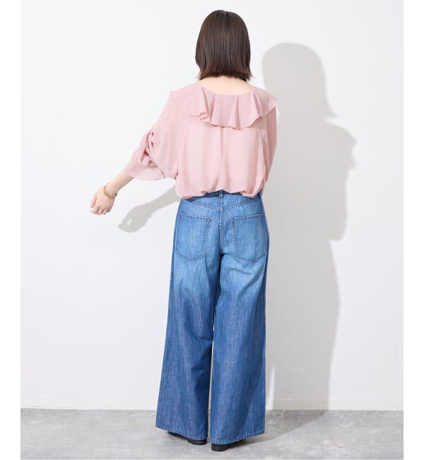 SLOBE IENA「《予約》シアーラッフルブラウス」|シャツ・ブラウス|