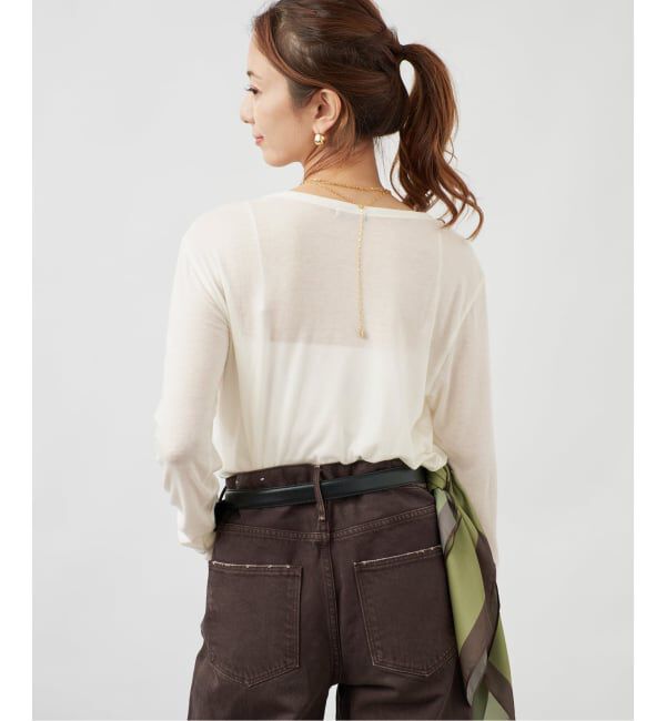 VERMEIL par iena「《予約》シルク混シアーロングスリーブ」|Tシャツ・カットソー|
