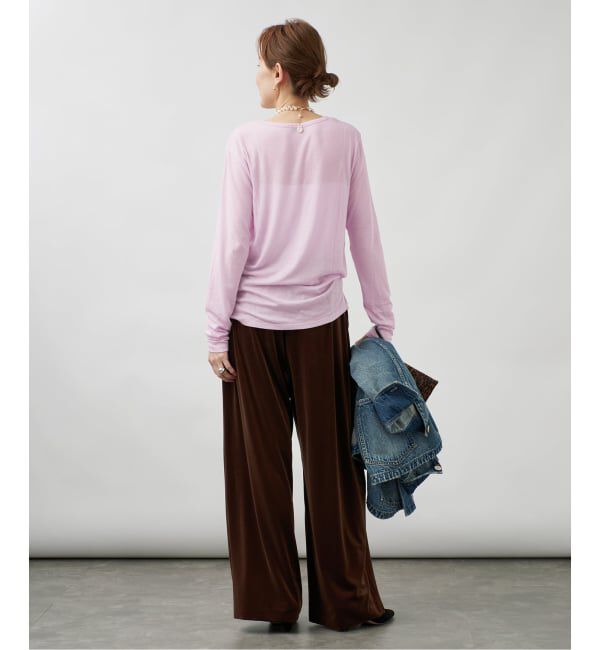 VERMEIL par iena「《予約》シルク混シアーロングスリーブ」|Tシャツ・カットソー|