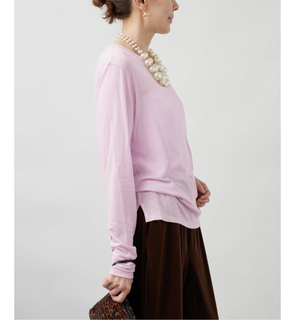 VERMEIL par iena「《予約》シルク混シアーロングスリーブ」|Tシャツ・カットソー|