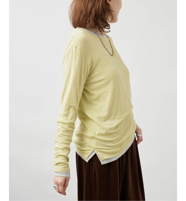 VERMEIL par iena「《予約》シルク混シアーロングスリーブ」|Tシャツ・カットソー|