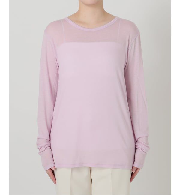 VERMEIL par iena「《予約》シルク混シアーロングスリーブ」|Tシャツ・カットソー|