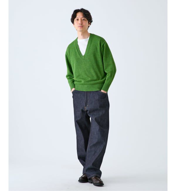 EDIFICE「WASHI/WOOL DEEP V ネックニット」|ニット・セーター|