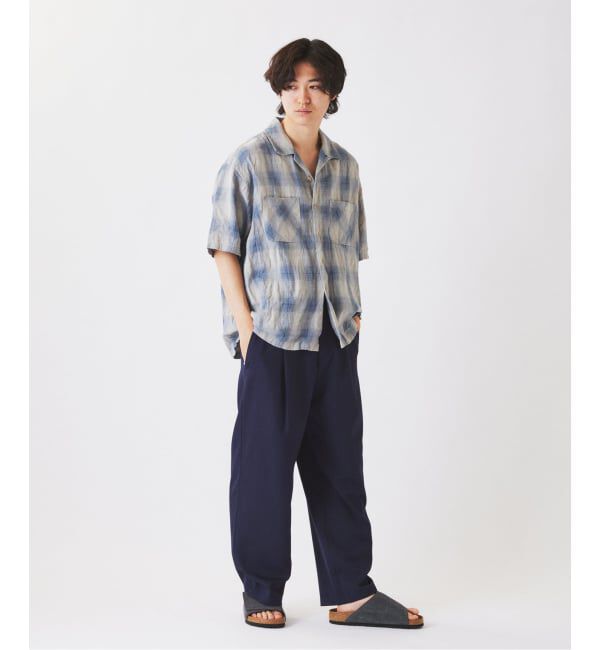 JOURNAL STANDARD relume「リネンミックス クリンクル シャドーオンブレチェック 半袖シャツ」|シャツ・ブラウス|