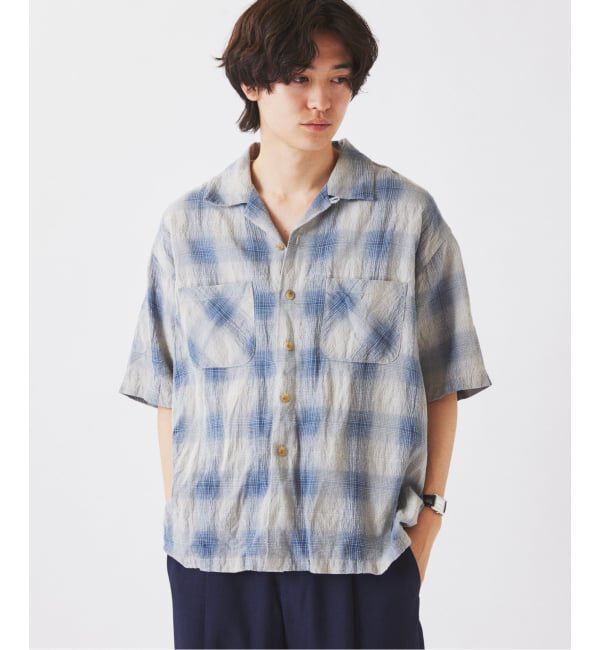 JOURNAL STANDARD relume「リネンミックス クリンクル シャドーオンブレチェック 半袖シャツ」|シャツ・ブラウス|
