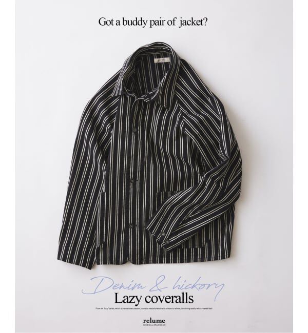 JOURNAL STANDARD relume「《予約》デニム＆ヒッコリー &rdquo;レイジー&rdquo; カバーオール ジャケット」|その他|ブラック
