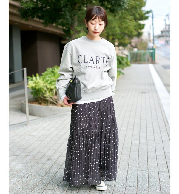 Spick and Span「《一部店舗+WEB限定》ドットプリーツイージースカート」|スカート|