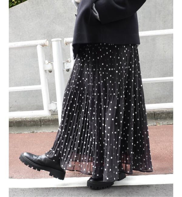 Spick and Span「《一部店舗+WEB限定》ドットプリーツイージースカート」|スカート|