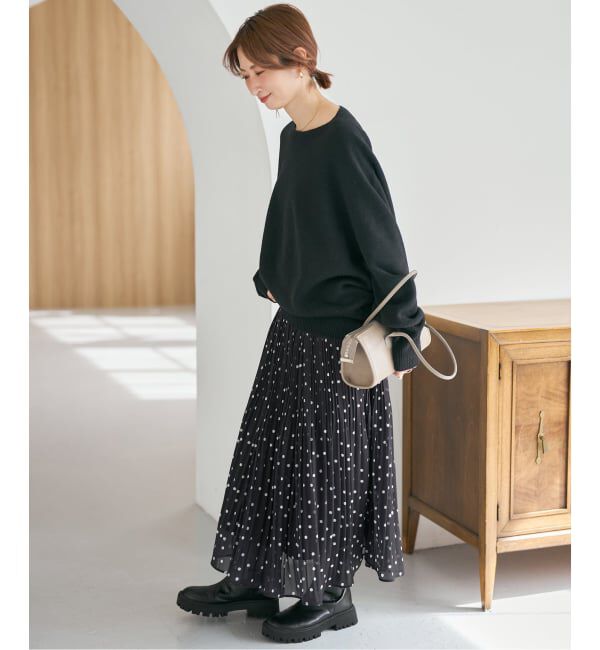 Spick and Span「《一部店舗+WEB限定》ドットプリーツイージースカート」|スカート|