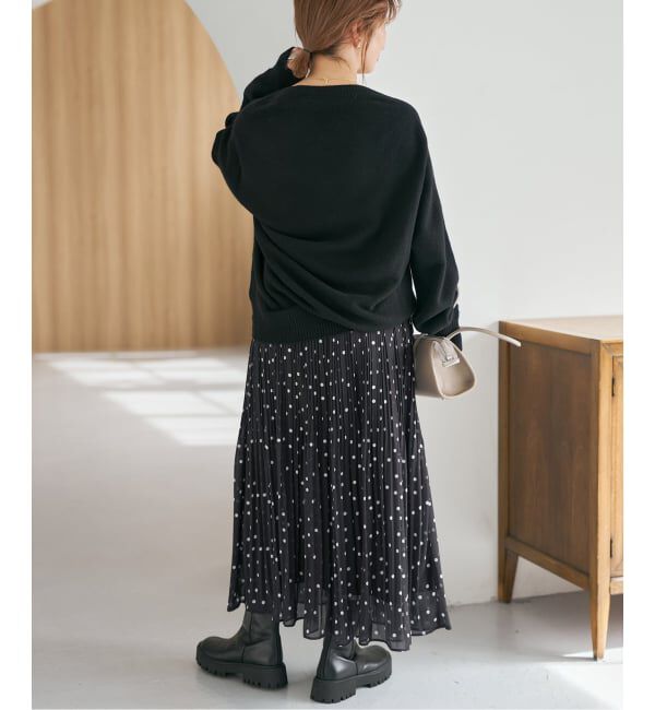 Spick and Span「《一部店舗+WEB限定》ドットプリーツイージースカート」|スカート|