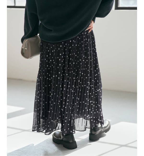 Spick and Span「《一部店舗+WEB限定》ドットプリーツイージースカート」|スカート|