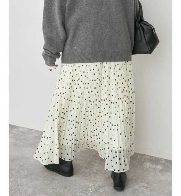 Spick and Span「《一部店舗+WEB限定》ドットプリーツイージースカート」|スカート|