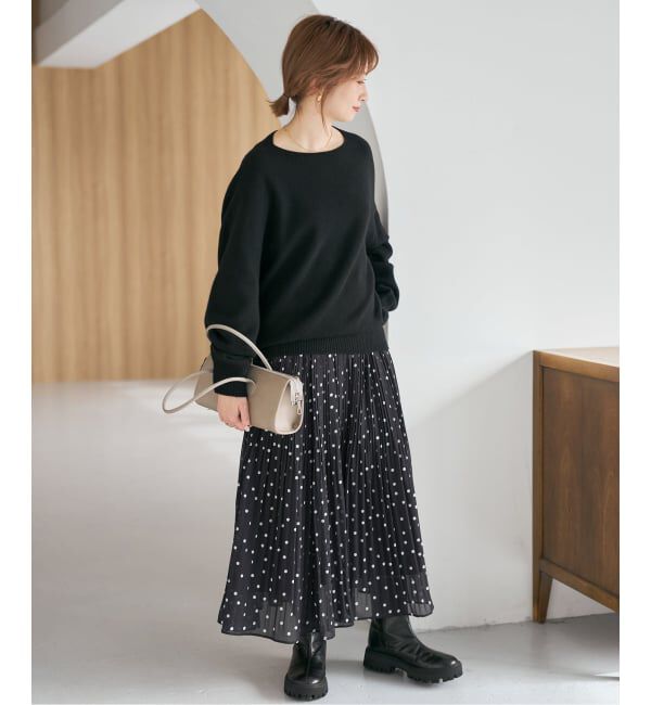 Spick and Span「《一部店舗+WEB限定》ドットプリーツイージースカート」|スカート|