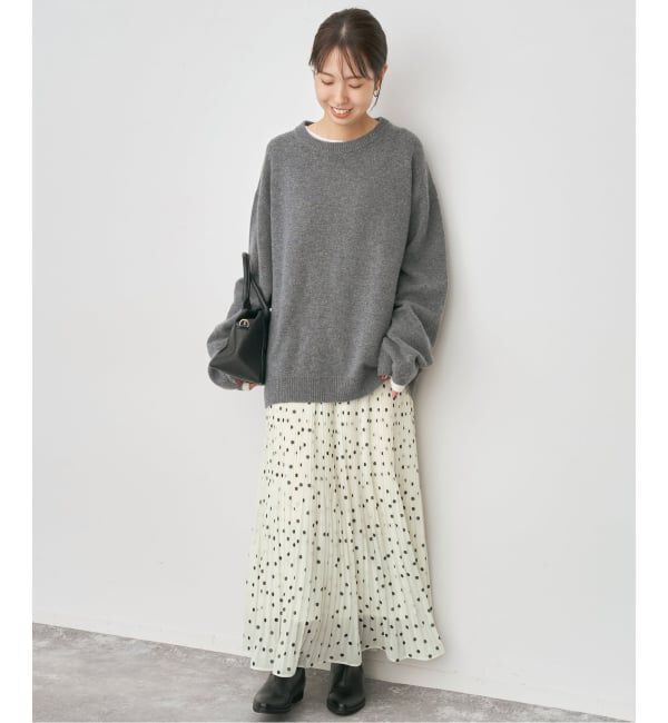 Spick and Span「《一部店舗+WEB限定》ドットプリーツイージースカート」|スカート|