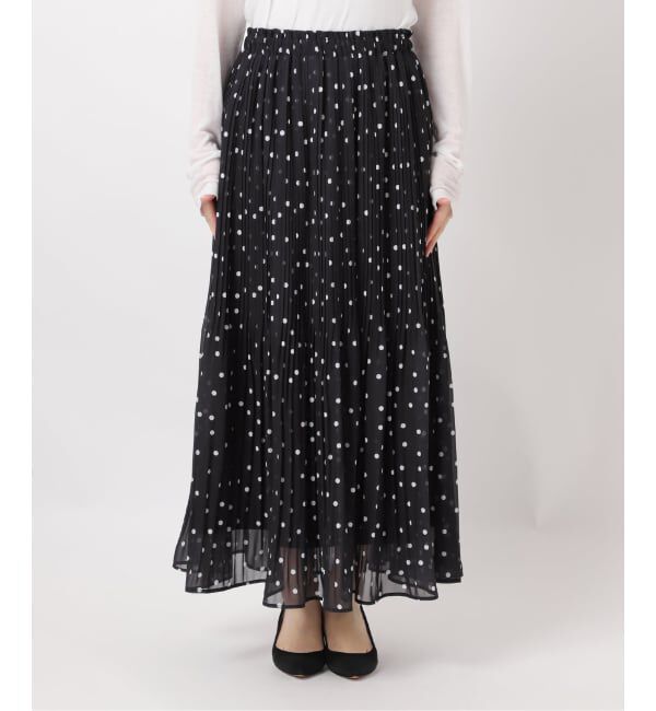 Spick and Span「《一部店舗+WEB限定》ドットプリーツイージースカート」|スカート|