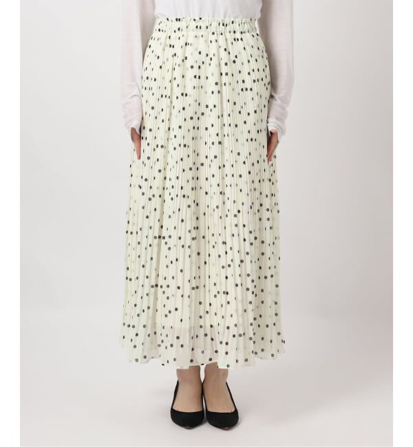 Spick and Span「《一部店舗+WEB限定》ドットプリーツイージースカート」|スカート|
