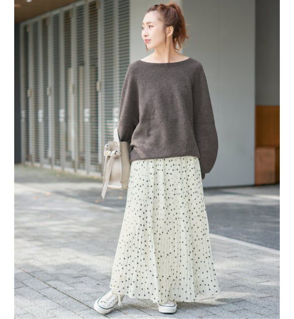 Spick and Span「《一部店舗+WEB限定》ドットプリーツイージースカート」|スカート|