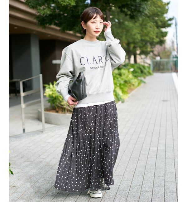 Spick and Span「《一部店舗+WEB限定》ドットプリーツイージースカート」|スカート|