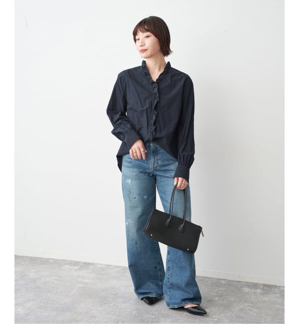 Spick and Span「フリルVネックブラウス」|シャツ・ブラウス|