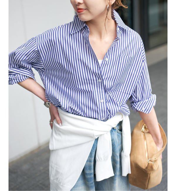 Spick and Span「《追加3》50コットンコンパクトシャツ」|シャツ・ブラウス|ブルーベース