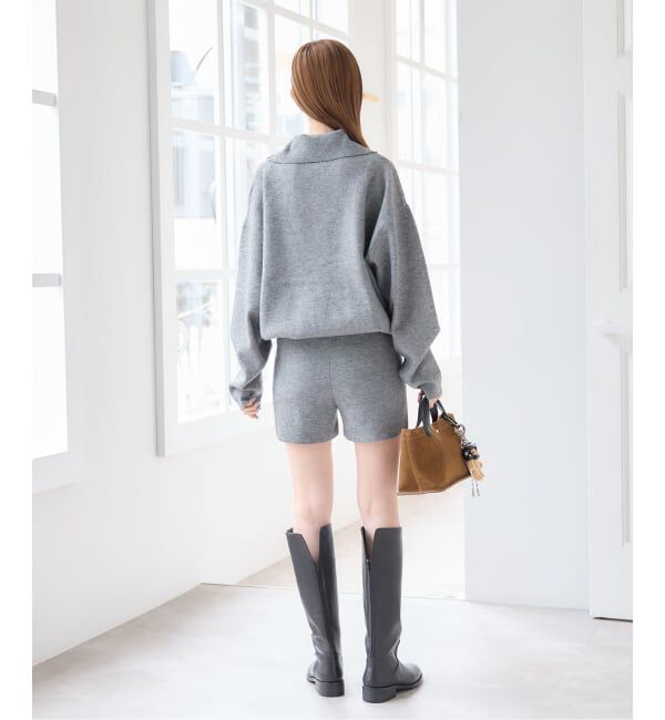 U by SPICK&SPAN「《予約》フロントボタンニットオールインワン」|オールインワン|