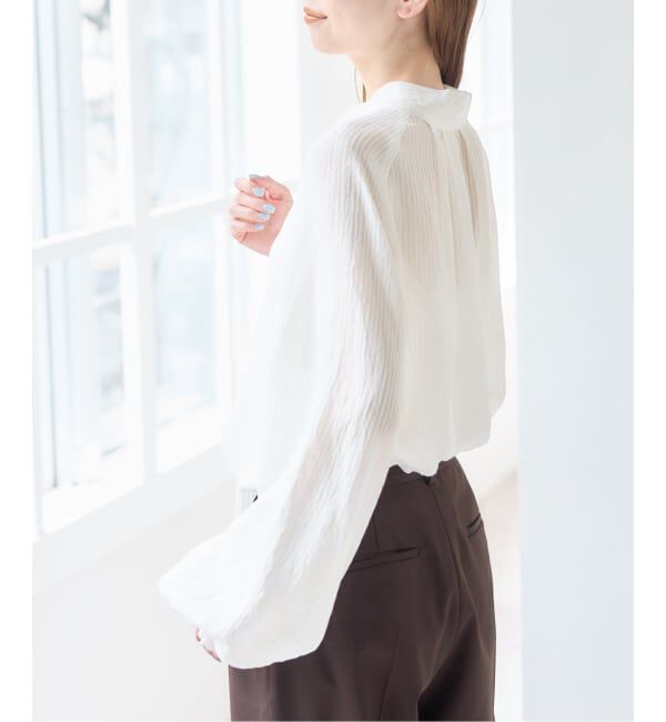 U by SPICK&SPAN「《予約》シアーストライプ2WAYボウタイブラウス」|シャツ・ブラウス|