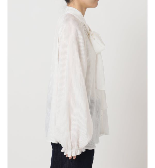 U by SPICK&SPAN「《予約》シアーストライプ2WAYボウタイブラウス」|シャツ・ブラウス|