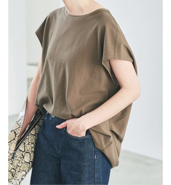 Spick and Span「アムンゼンクロスバックタックフレンチブラウス」|シャツ・ブラウス|カーキ