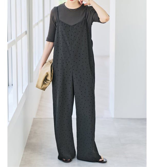 Spick and Span「《追加》フロッキードットキャミサロペット」|オールインワン|