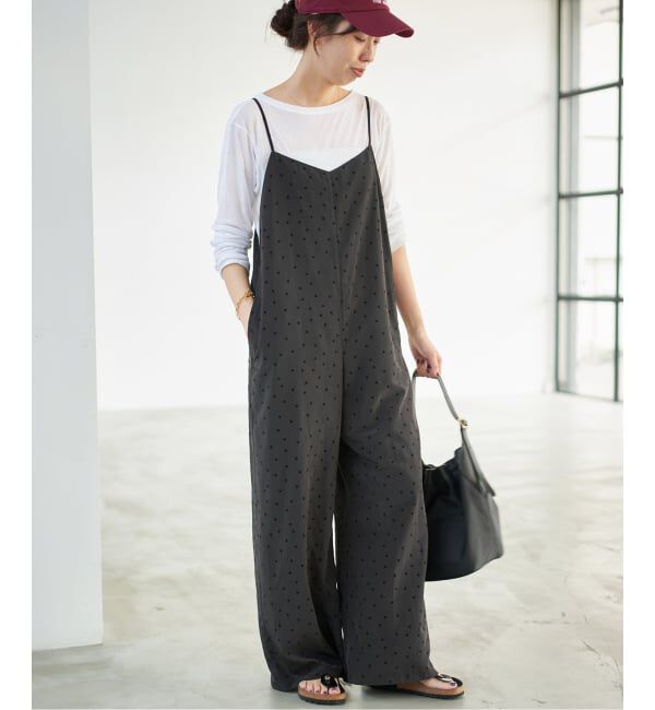 Spick and Span「《追加》フロッキードットキャミサロペット」|オールインワン|