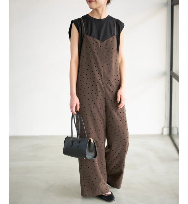 Spick and Span「《追加》フロッキードットキャミサロペット」|オールインワン|