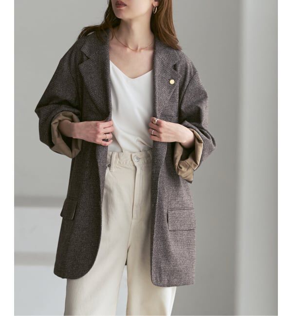 NOBLE「《予約》【別注】COUTURE D'ADAM BIG JK Single/Italian Tweed」|テーラードジャケット|