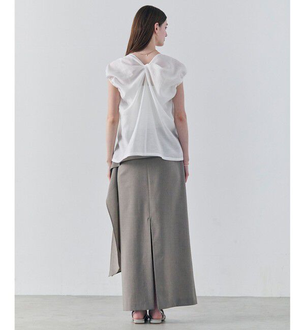BEIGE,「ZEOLITE / バックツイスト コンビトップス」|Tシャツ・カットソー|
