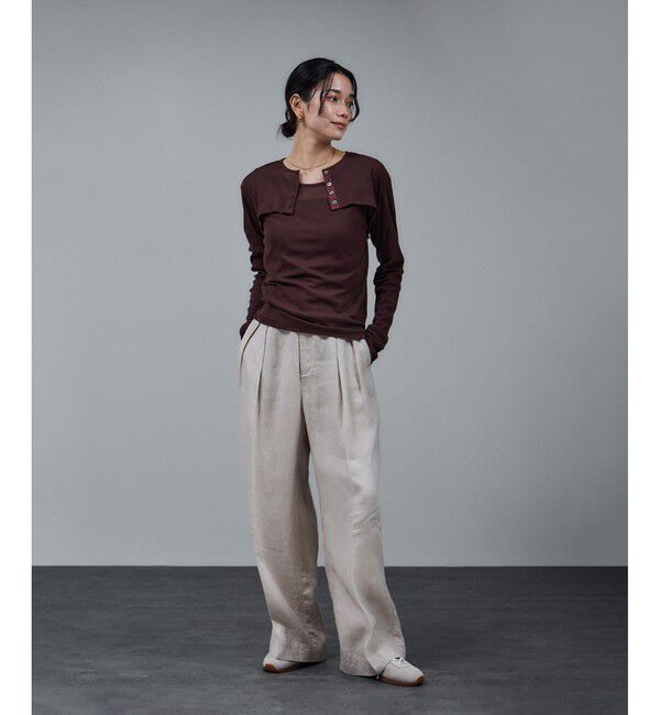 SALON adam et rope'「nu=layer UVクルーネックシアーロンT / セットアップ対応」|Tシャツ・カットソー|