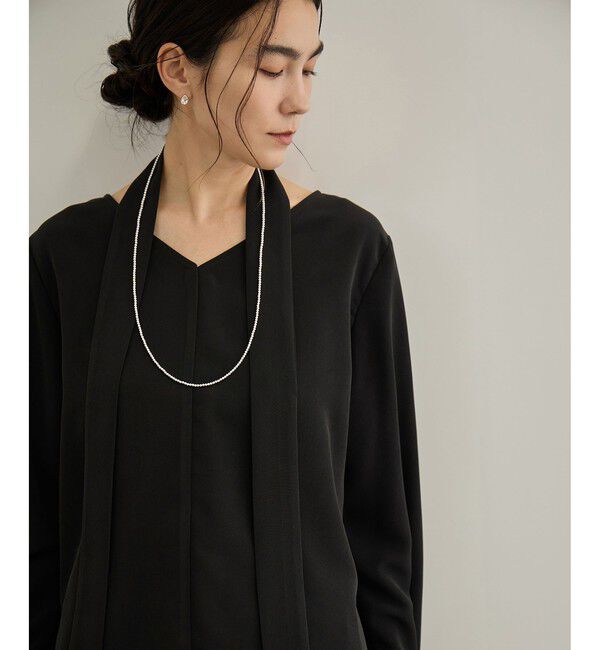 SALON adam et rope'「【WEB限定】マットサテン2WAYプルオーバー / イージーケア・セットアップ対応」|シャツ・ブラウス|ブラック(01)