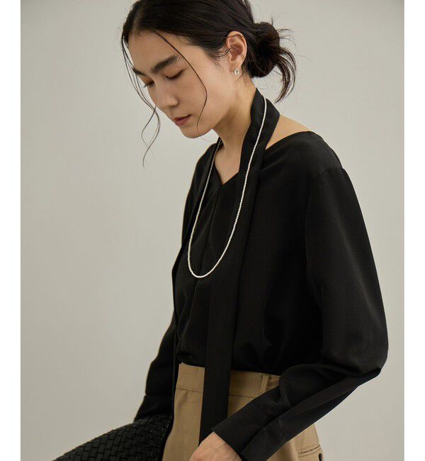 SALON adam et rope'「【WEB限定】マットサテン2WAYプルオーバー / イージーケア・セットアップ対応」|シャツ・ブラウス|