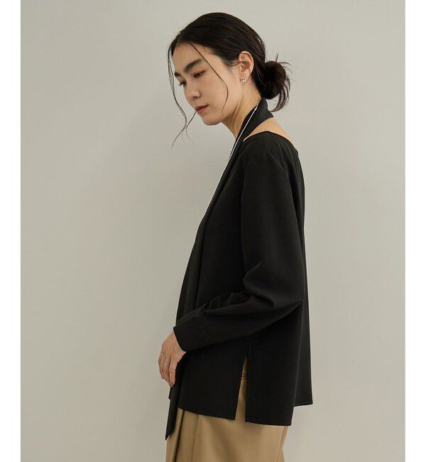 SALON adam et rope'「【WEB限定】マットサテン2WAYプルオーバー / イージーケア・セットアップ対応」|シャツ・ブラウス|