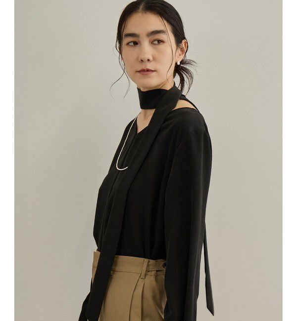 SALON adam et rope'「【WEB限定】マットサテン2WAYプルオーバー / イージーケア・セットアップ対応」|シャツ・ブラウス|