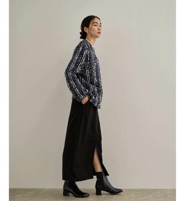 SALON adam et rope'「【WEB限定】マットサテンセミフレアスカート / イージーケア・セットアップ対応」|スカート|