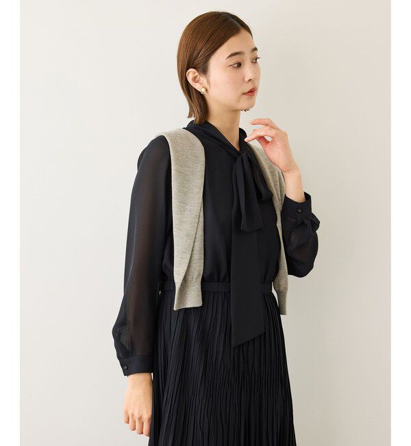 ROPE「ジョーゼットシフォンプリーツワンピース/26SS」|ワンピース|