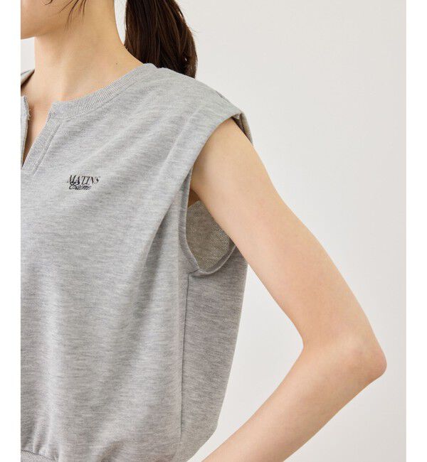Rope&rsquo;Picnic「キーネックラメ入りミニ裏毛トップス/汗染み防止・セットアップ対応」|Tシャツ・カットソー|