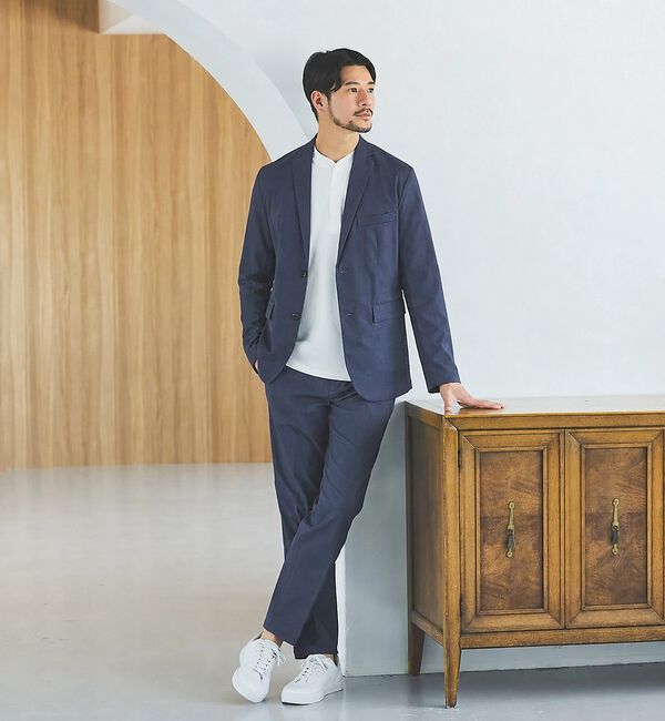 ABAHOUSE「【SMART CLOSET】シルケット天竺 キーヘンリーネック Tシャツ / 接」|Tシャツ・カットソー|