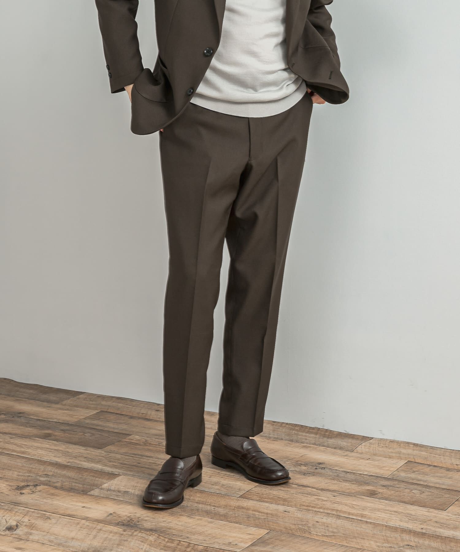 URBAN RESEARCH DOORS「LIFE STYLE TAILOR　ウールライクツイルコンフォータブルパンツ」|スラックス|