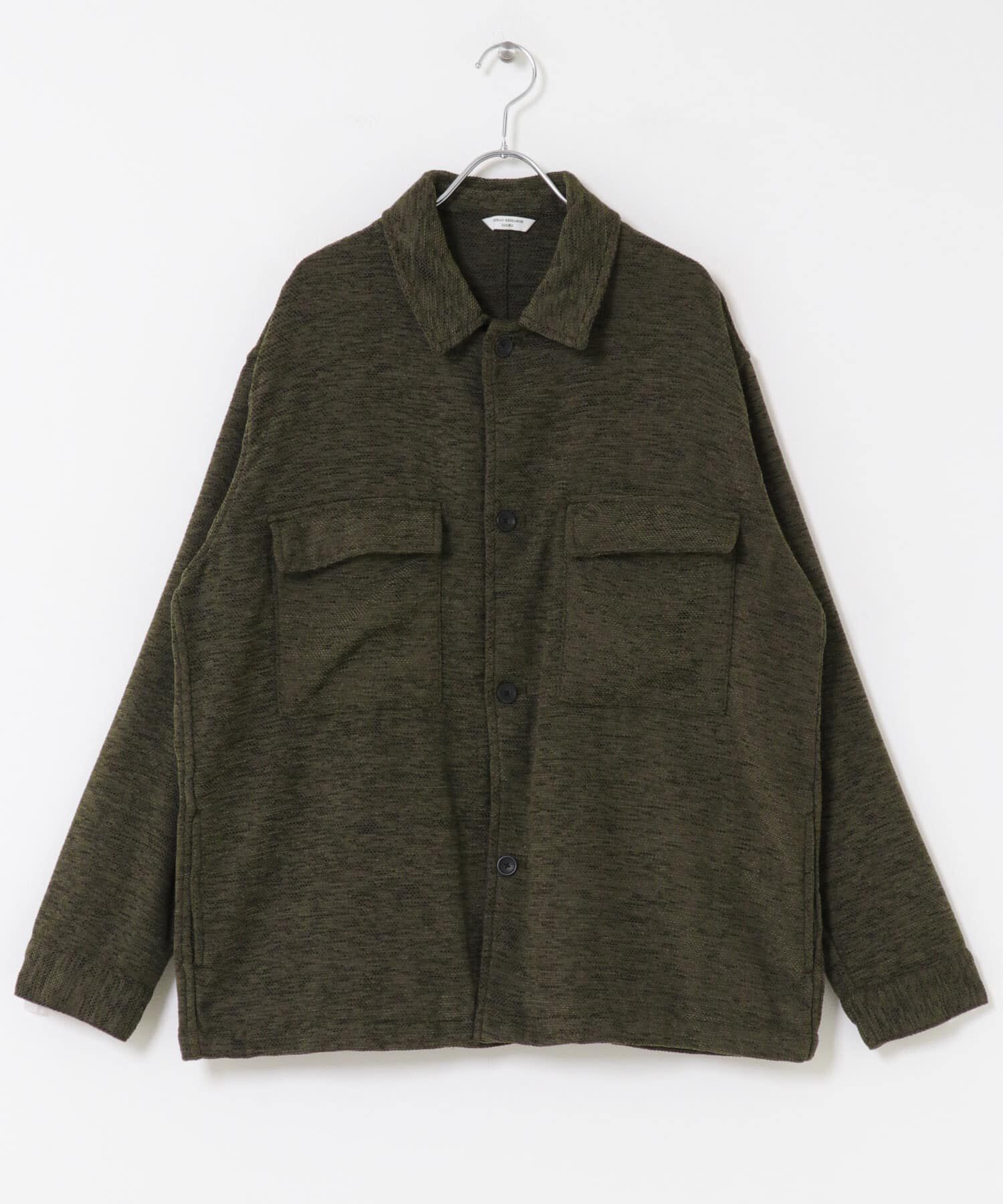 URBAN RESEARCH DOORS「モールシャツジャケット」|ノーカラーコート|