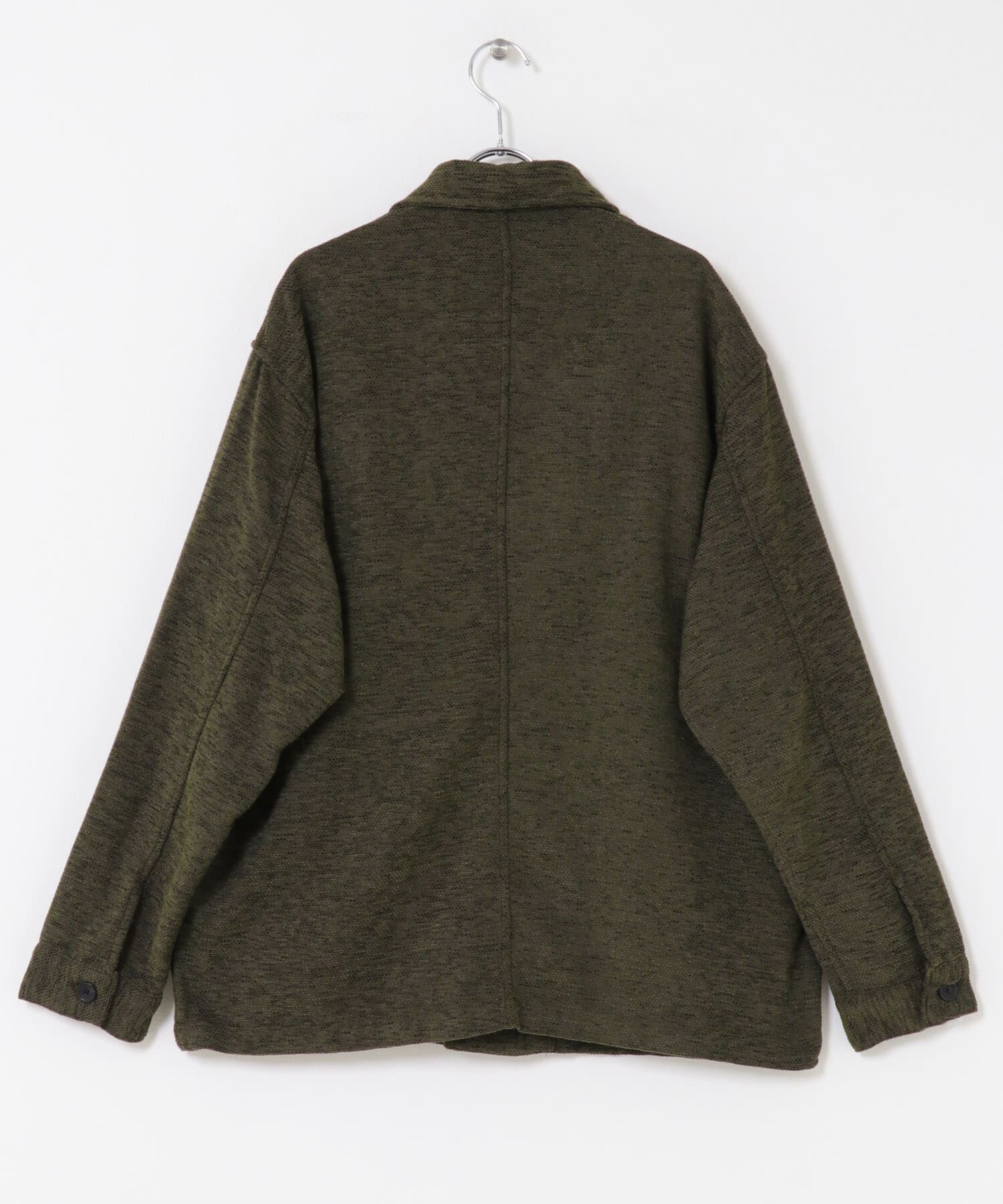 URBAN RESEARCH DOORS「モールシャツジャケット」|ノーカラーコート|